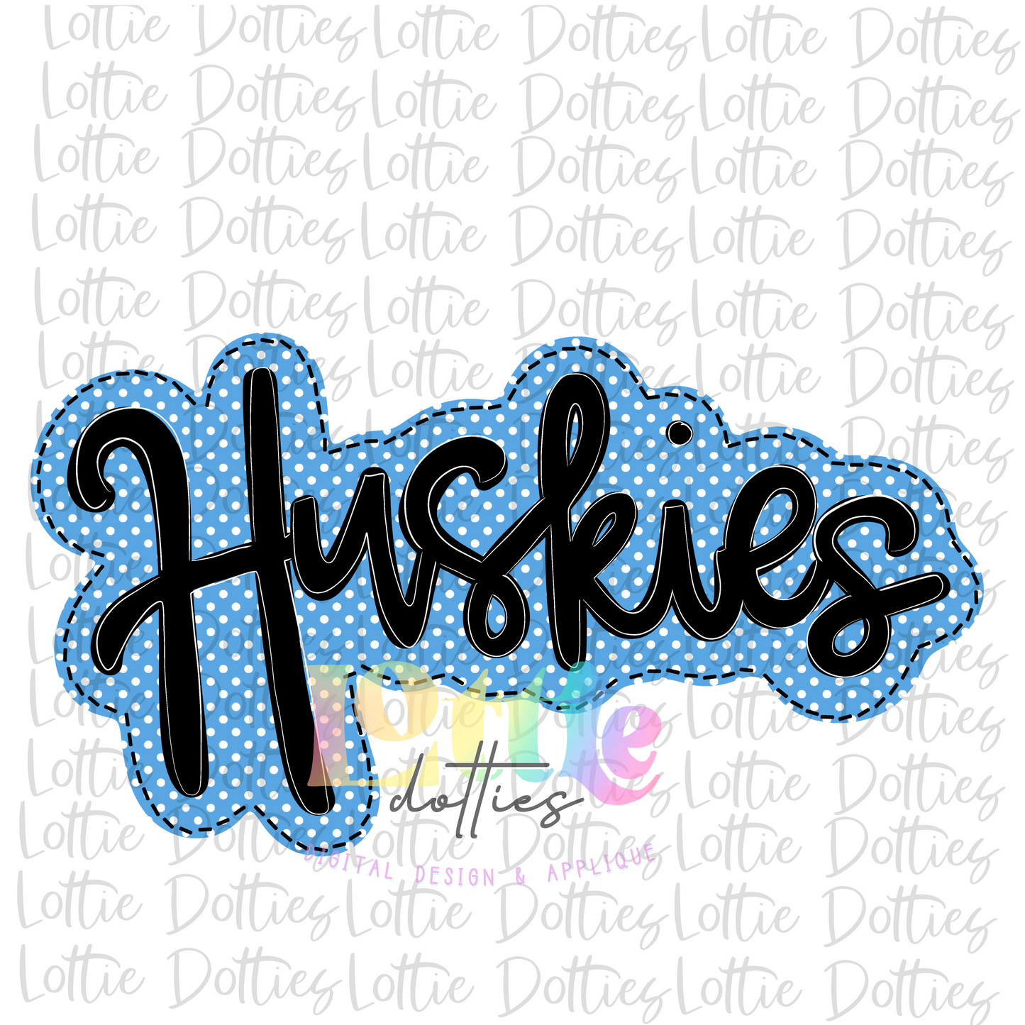 Huskies - PNG - sublimation design - Digital Download - Light Blue and Black