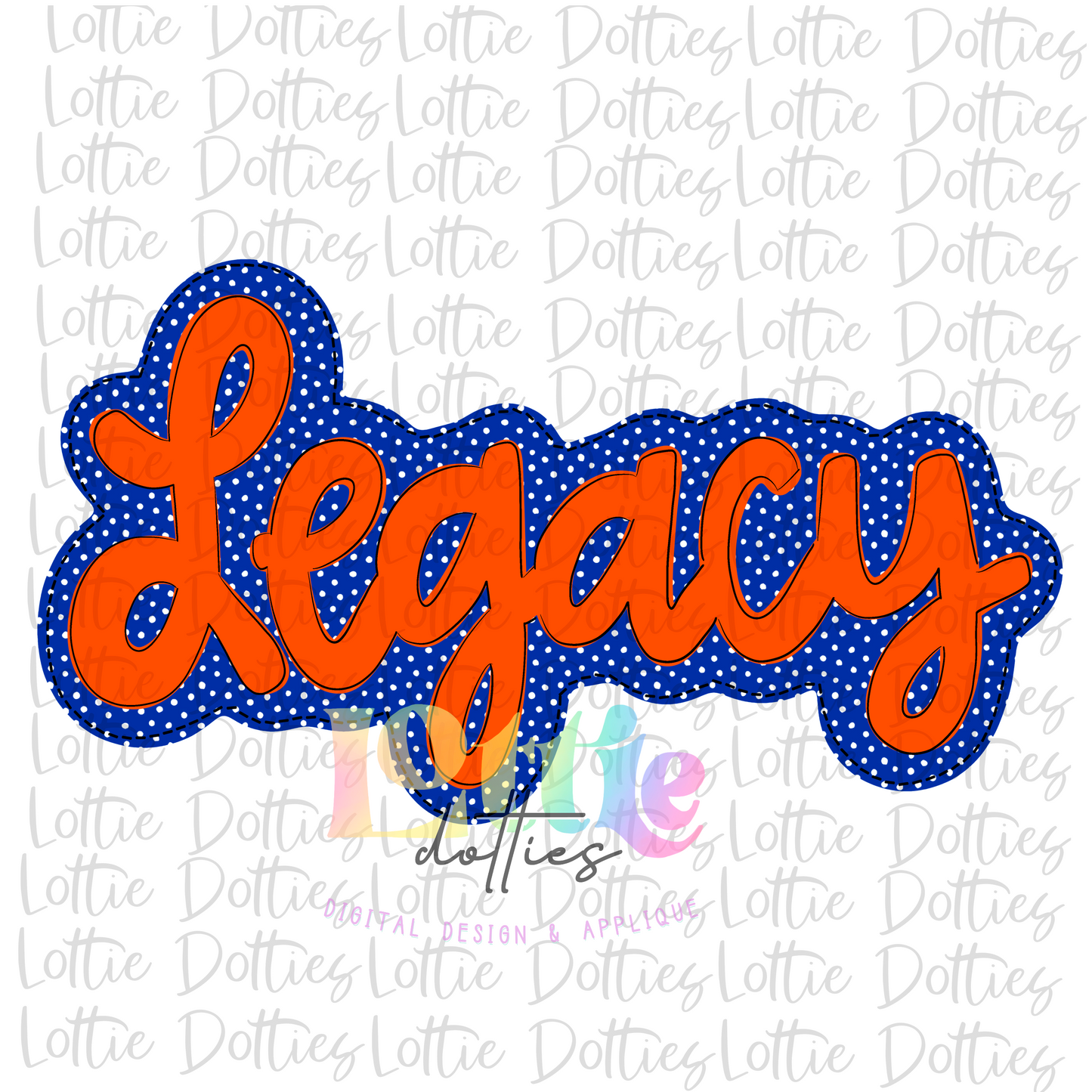 Legacy PNG - Legacy Sublimation - Digital Download - Royal Blue and Orange