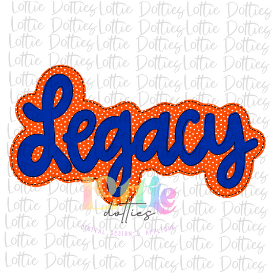 Legacy PNG - Legacy Sublimation - Digital Download - Orange and Royal Blue