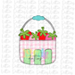 Strawberry Basket PNG - Strawberry Basket Sublimation - Digital Download - Pink