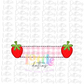 Strawberries  Name Banners PNG - Strawberries Sublimation - Pink Gingham