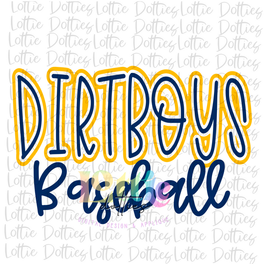 Dirtboys Baseball PNG - Baseball Sublimation - Digital Download