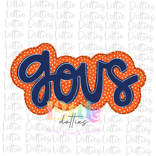 Govs PNG - Govs Sublimation - Digital Download - Orange and Navy