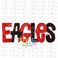 Eagles PNG - Eagles -  sublimation design - Digital Download - Red and Black Rhinestone