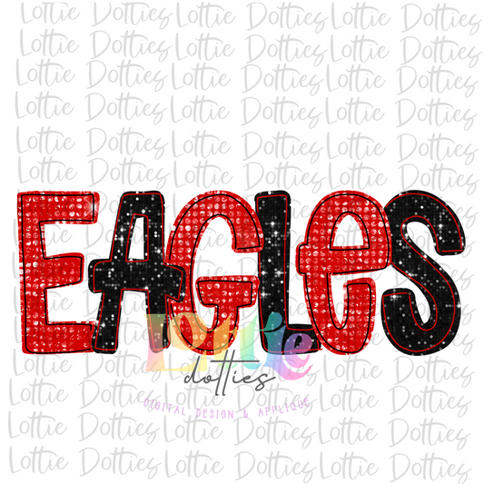 Eagles PNG - Eagles -  sublimation design - Digital Download - Red and Black Rhinestone