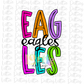 Eagles PNG - Eagles -  sublimation design - Digital Download- Neon Stacked