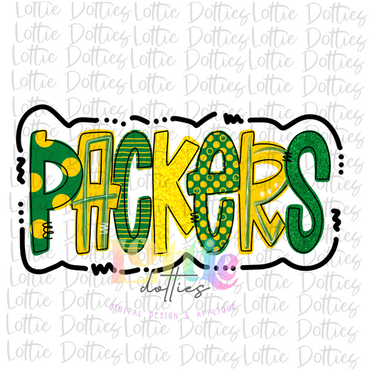Packers Png - Mascot  Sublimation Design - Digital Download - Green and Yellow