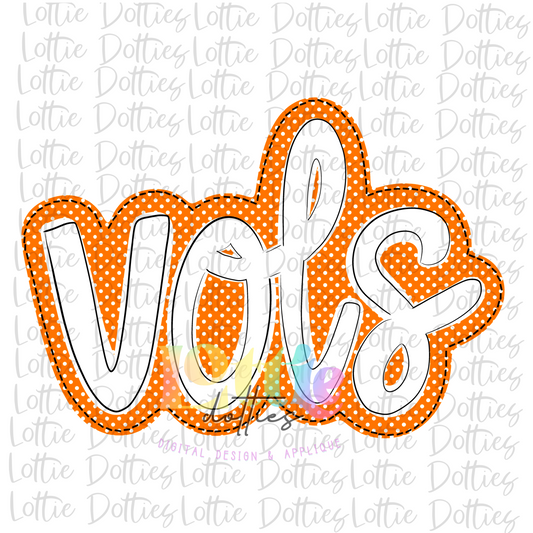 Vols PNG - Tennessee Sublimation design - Digital Download - Orange and White