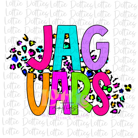 Jaguars  PNG -  Jaguars sublimation design - Digital Download - Neon Leopard