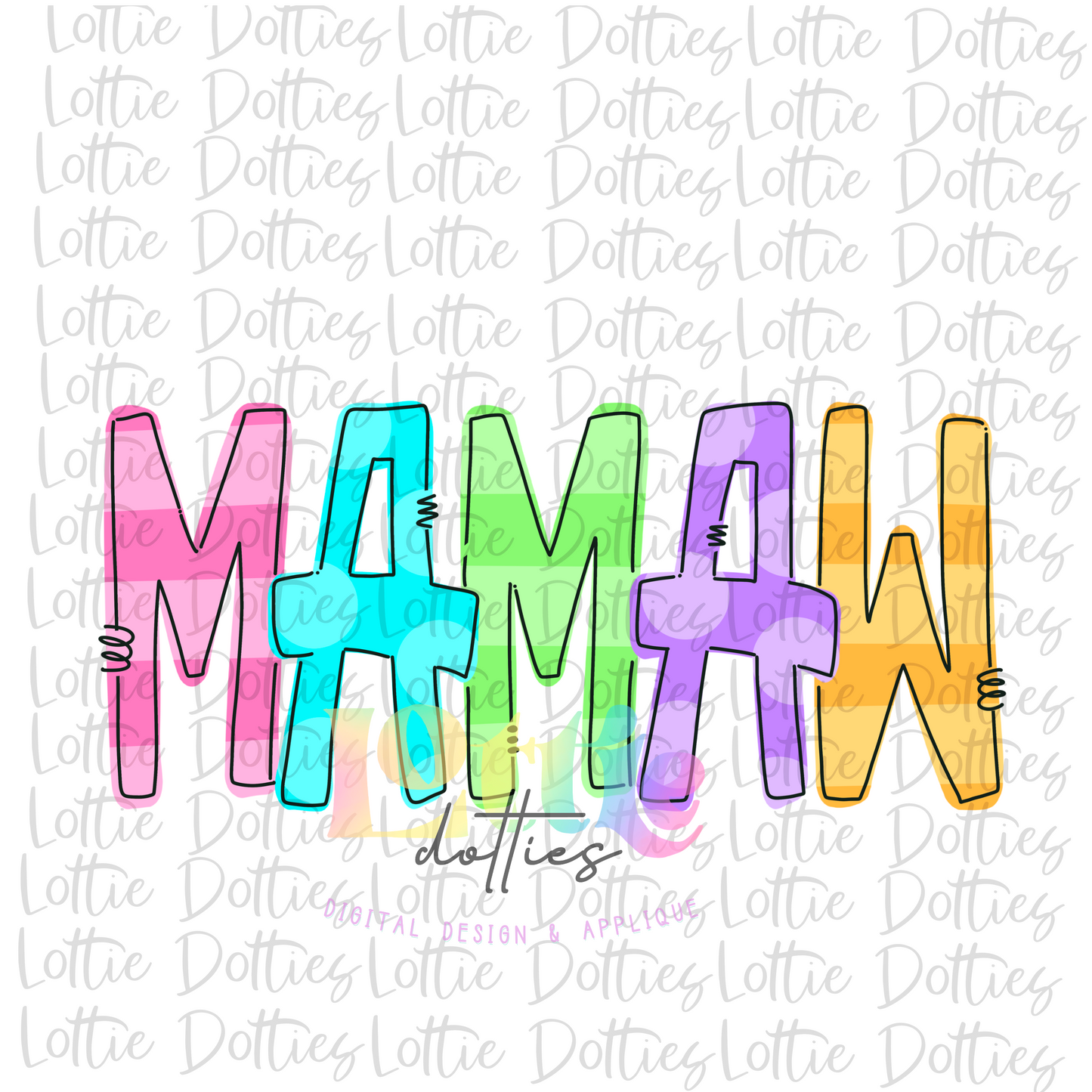 Mamaw Png - Mawma Sublimation - Digital Download - Colorful