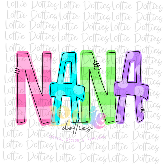 Nana Png - Sublimation File - Instant Download - Digital Download - Colorful