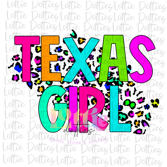 Texas Girl PNG - Texas Girl - Sublimation - Digital Download - Neon Leopard