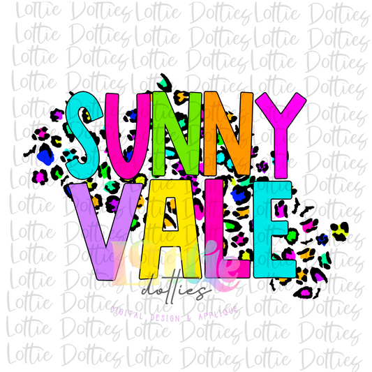 Sunnyvale PNG - Sunnyvale Sublimation - Digital Download - Neon Leopard