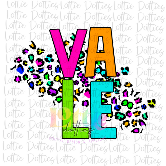 Vale PNG - Vale Sublimation - Digital Download - Neon Leopard