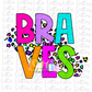 Braves PNG - Braves sublimation design - Digital Download - Neon Leopard