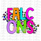 Falcons PNG - Falcons  -  Sublimation design - Digital Download - Neon Leopard