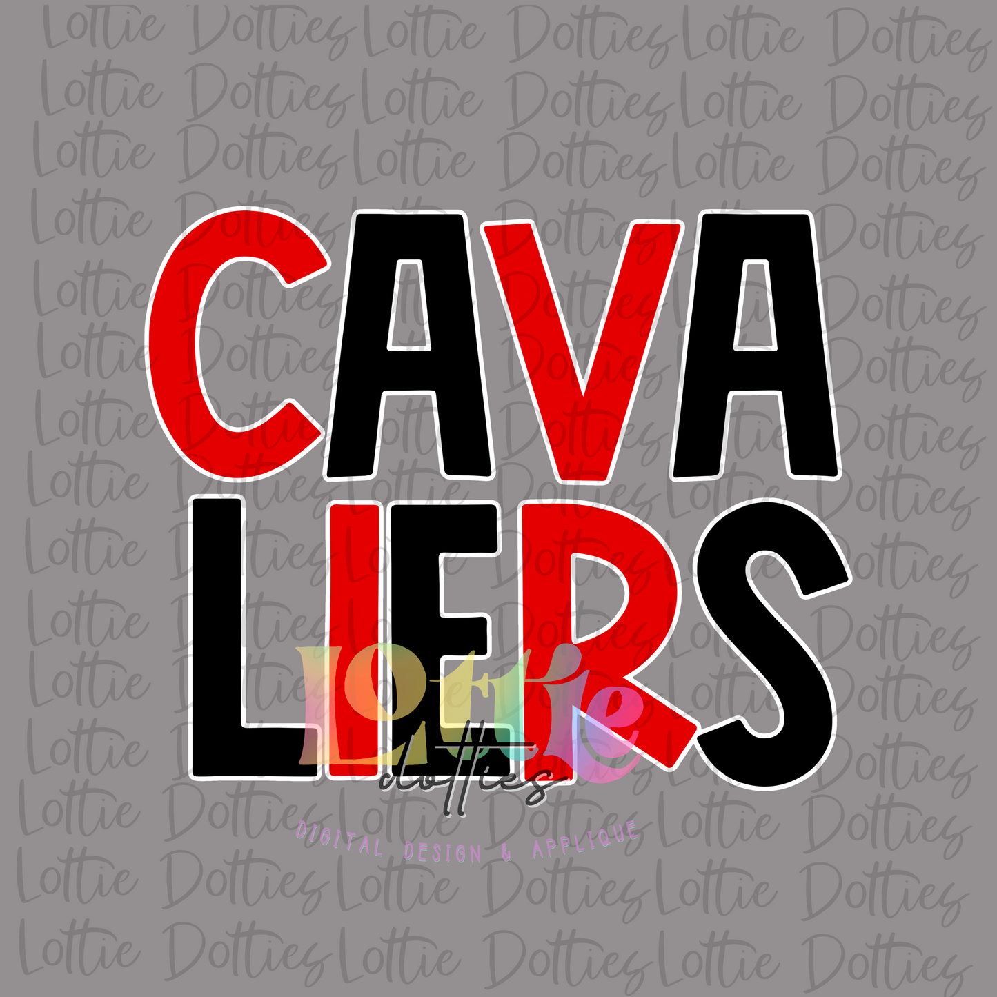 Cavaliers PNG -   Cavaliers sublimation design - Digital Download - Red and Black