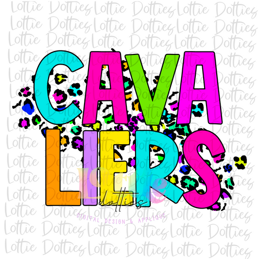 Cavaliers PNG -   Cavaliers sublimation design - Digital Download - Neon Leopard
