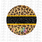 Black and Gold Leopard Circle PNG - Circle sublimation design - Digital Download