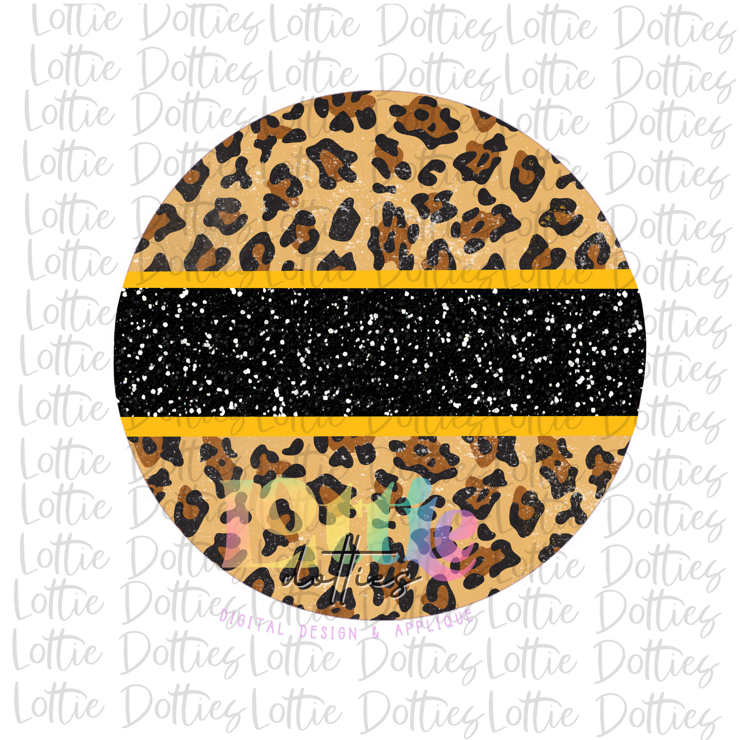 Black and Gold Leopard Circle PNG - Circle sublimation design - Digital Download
