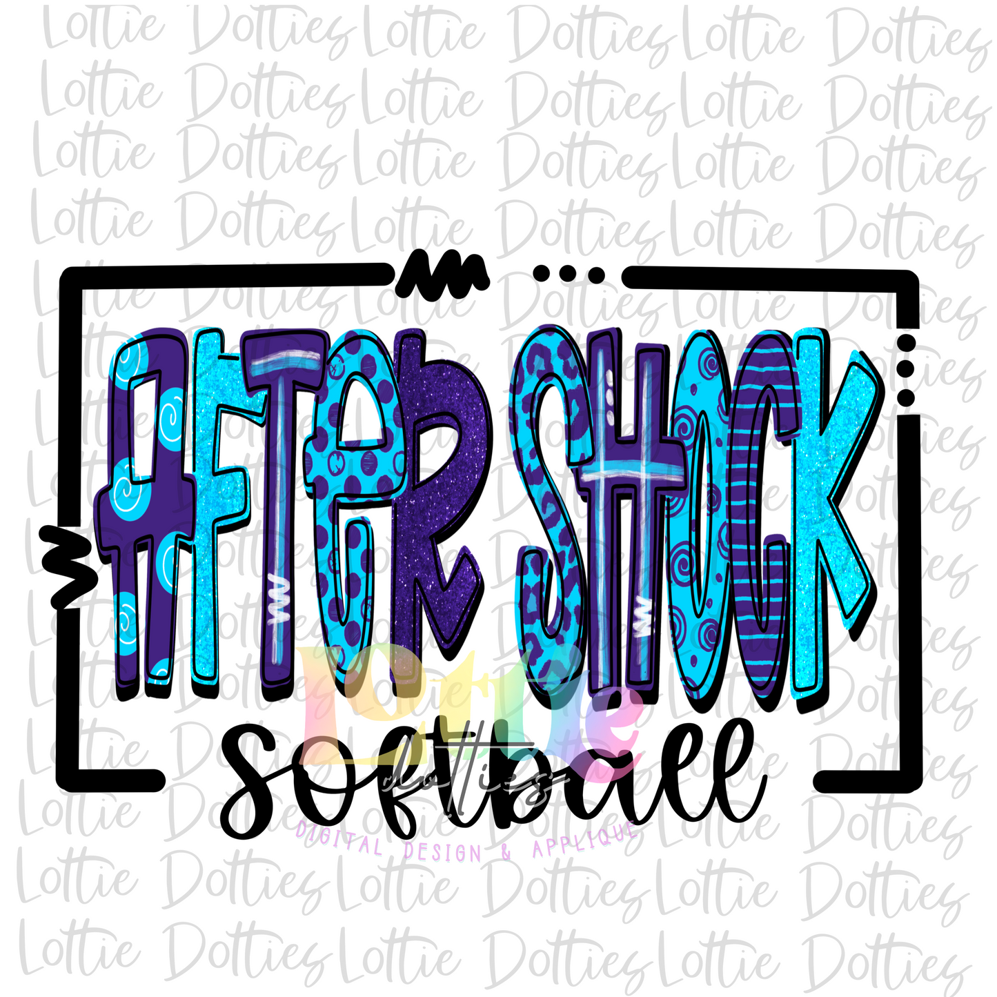 After Shock Softball PNG - After Shock Softball Sublimation - Digital Download