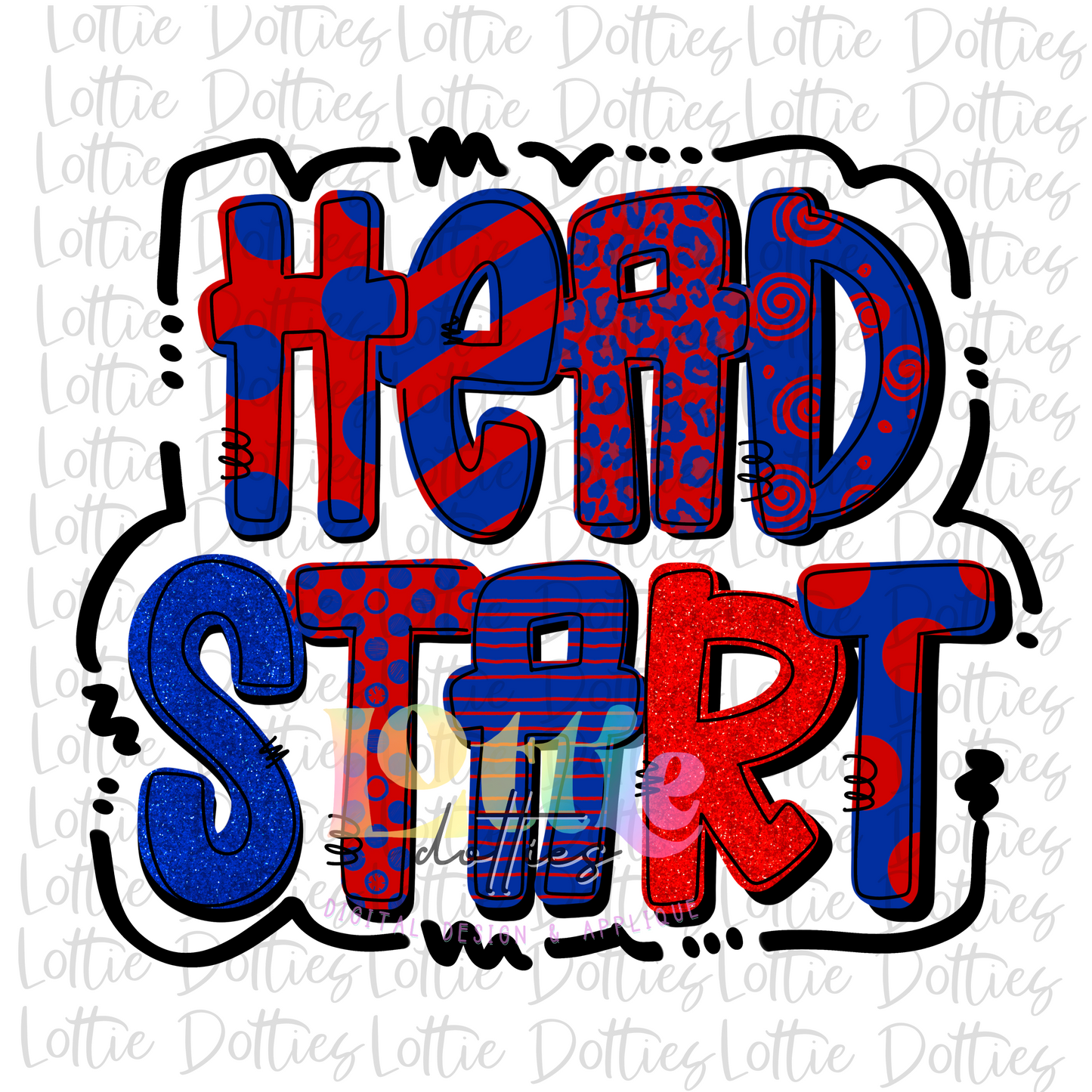 Head Start - PNG - Head Start Sublimation - Digital Download - Royal and Red