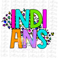 Indians PNG -  Indians sublimation design - Digital Download - Neon Leopard Stack