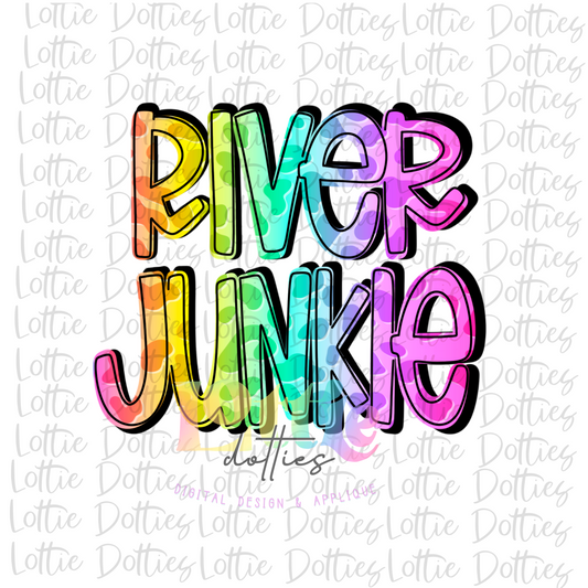 River Junkie PNG - River life - sublimation design - Digital Download - Neon Leopard