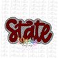 Mississippi State Png  - MS Sublimation -  Digital Download - Gray and Maroon