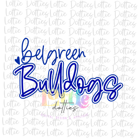 Belgreen Bulldogs -   PNG - Bulldogs  Sublimation design - Digital Download