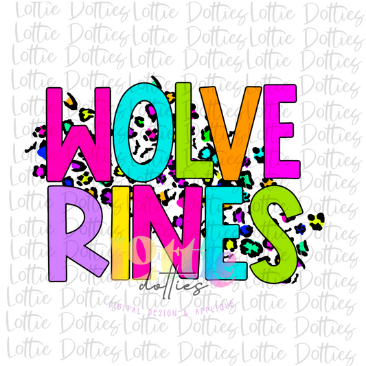 Wolverines PNG - Wolves PNG - Instant Download - Digital Download - Neon Leopard Stack