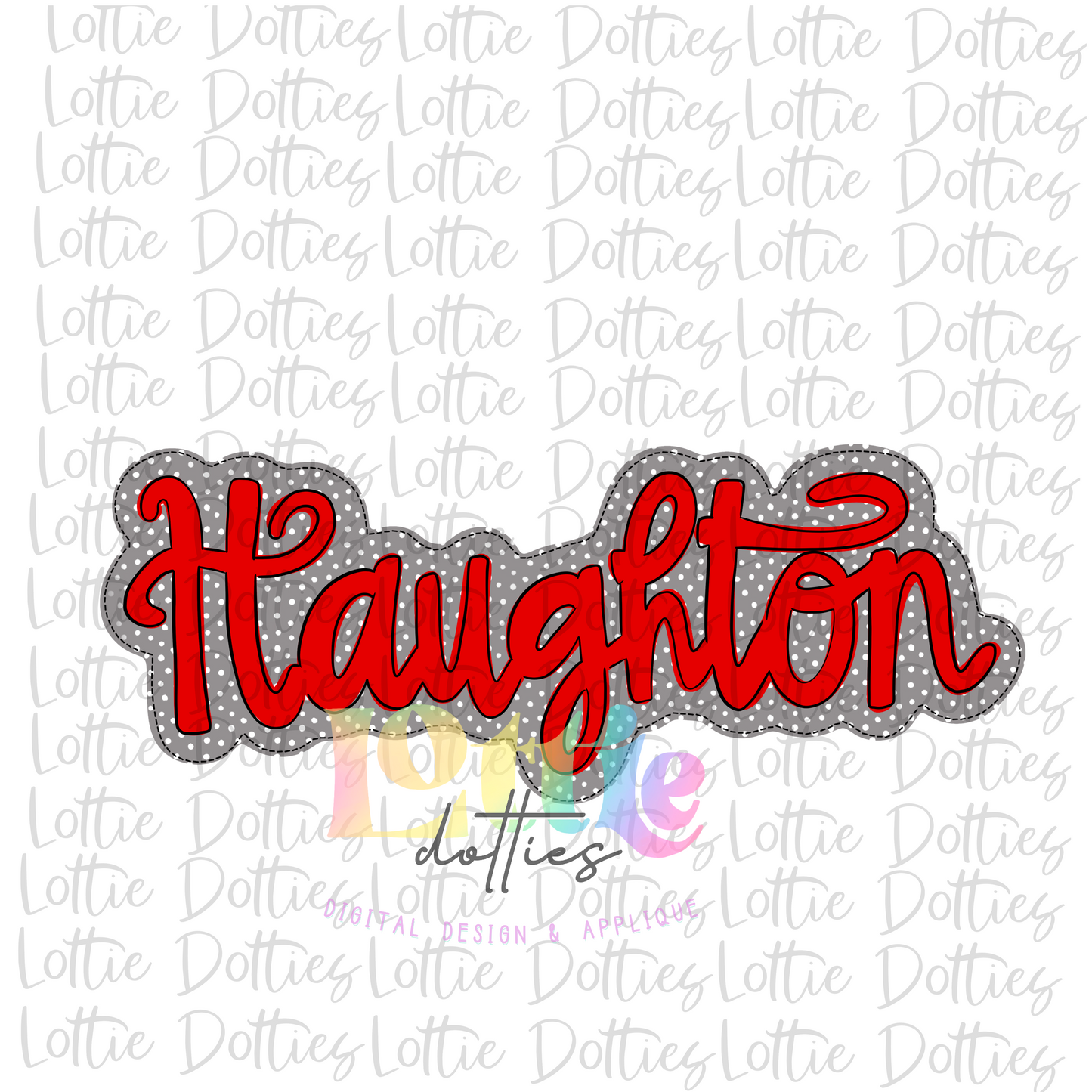 Haughton PNG - Haughton Sublimation - Digital Download - Gray and Red