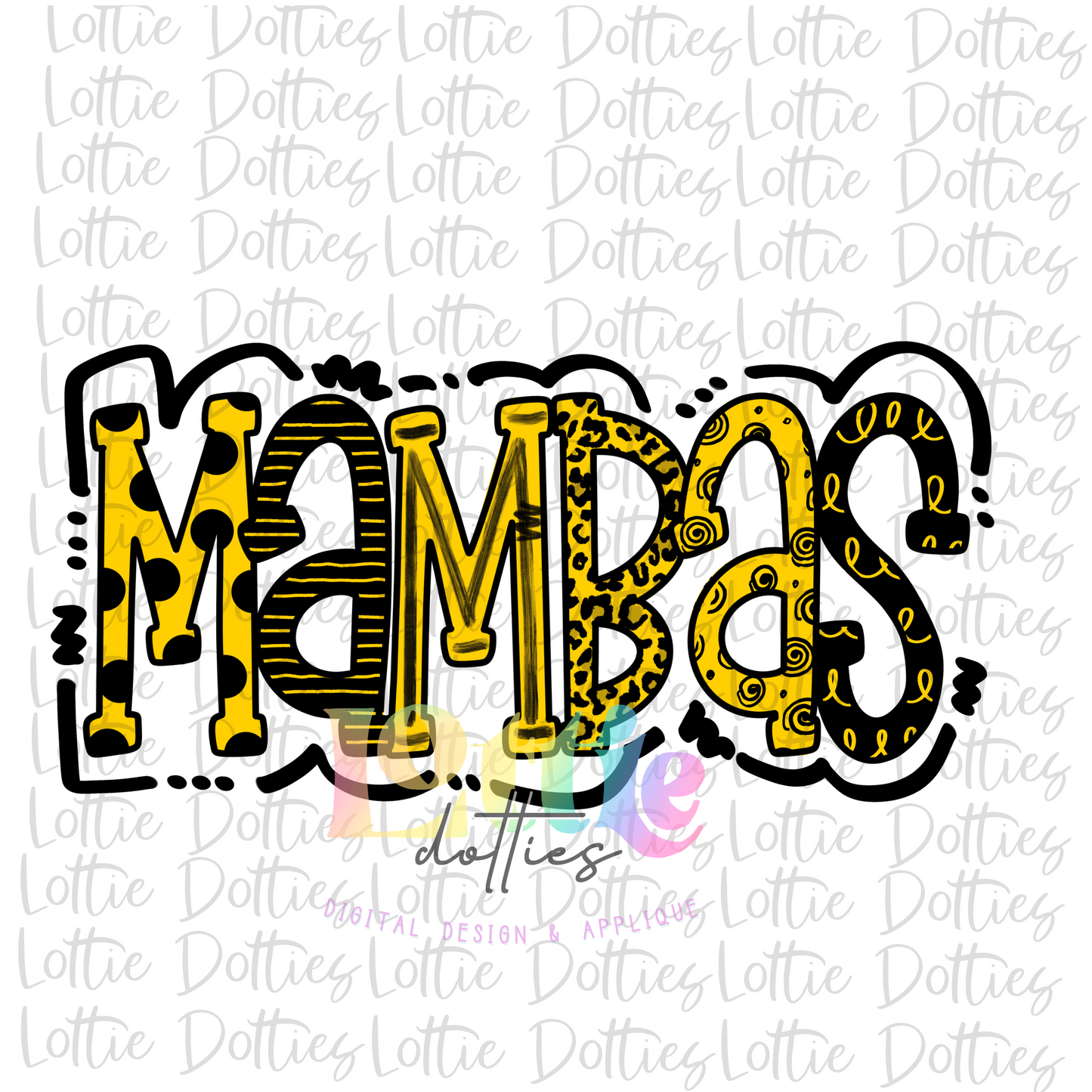 Mambas PNG - Mambas Sublimation - Digital Download - Black and Gold