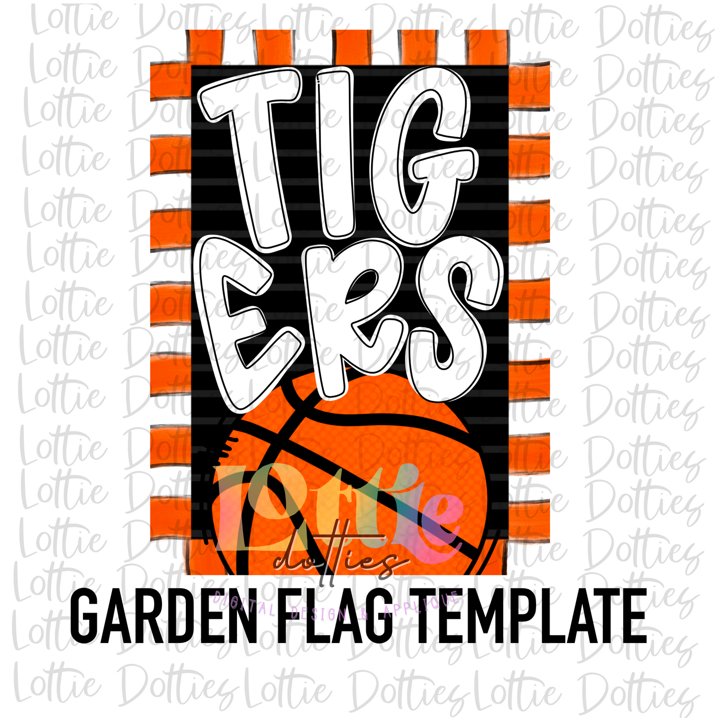 Tigers Flag - PNG - Tigers Basketball  - Sublimation - Digital Download