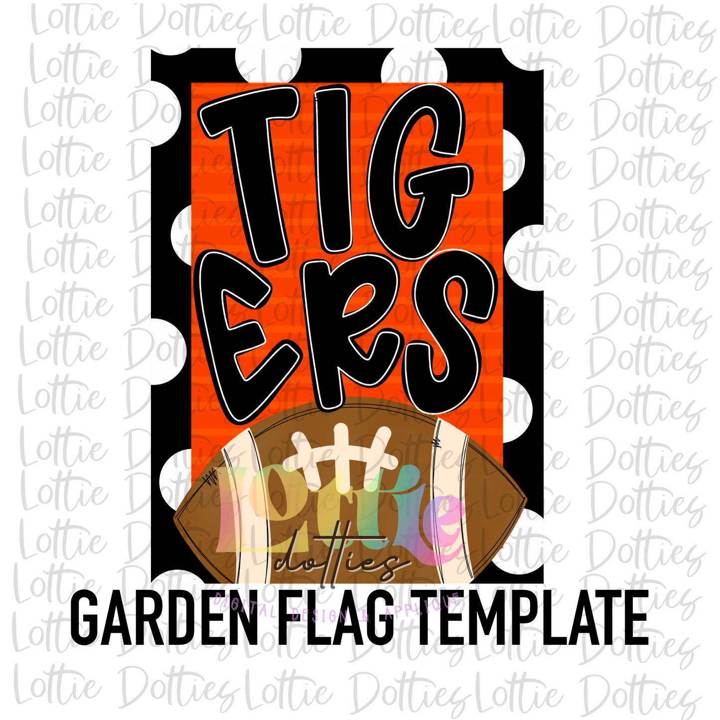 Tigers Flag - PNG - Tigers Football  Sublimation - Digital Download