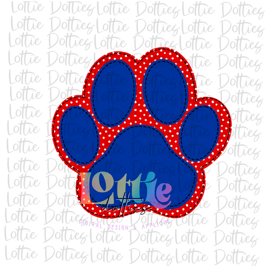 Paw Print PNG - Paw Print Sublimation - Digital Download -Royal, Red  and Leopard