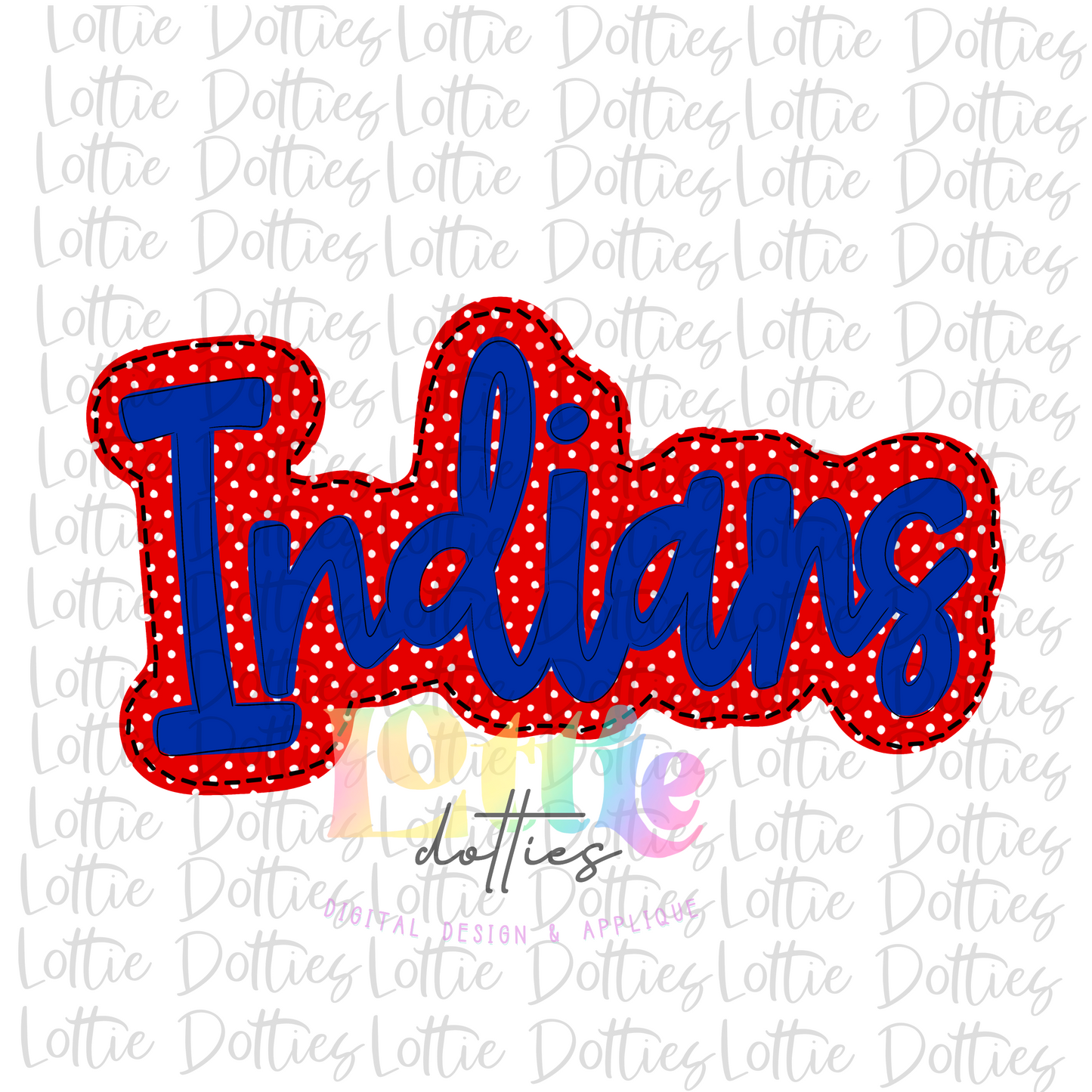 Indians PNG -  Indians sublimation design - Digital Download - Red and Royal