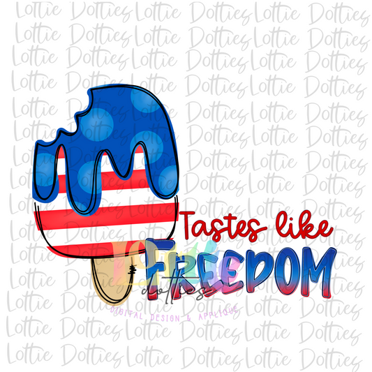 Patriotic Popsicle  Png - Tastes of Freedom  Sublimation Design - Digital Download
