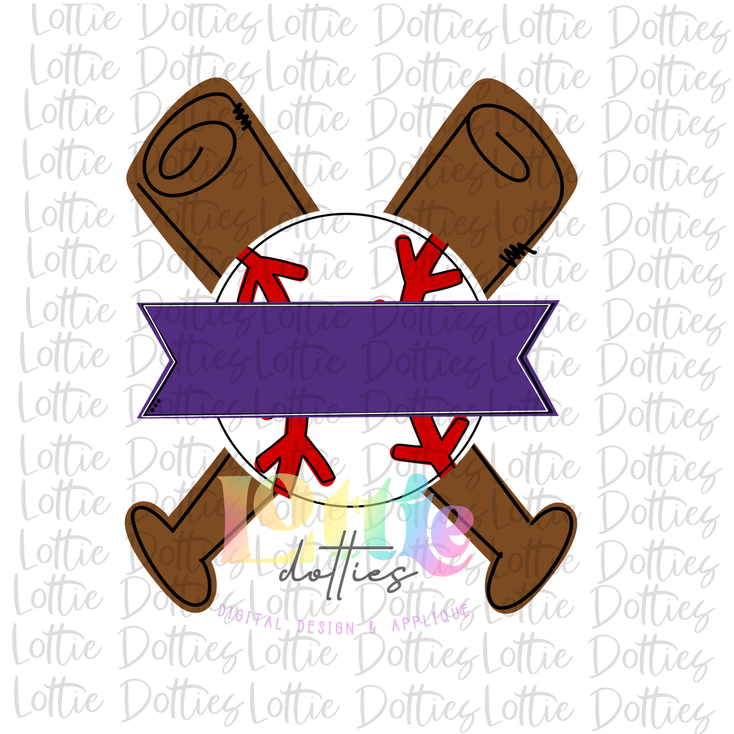 Baseball Design PNG - Baseball  Purple   - Sublimation - Digital Download