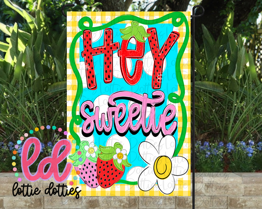 Hey Sweetie Png - Strawberry Flag Sublimation - Digital Download -