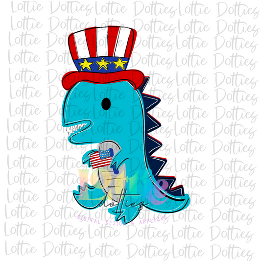 Patriotic Dino PNG - Patriotic Dino Sublimation - Digital Download