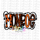 Monroe PNG -Monroe  -  Sublimation design - Digital Download - Orange and Black