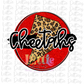 Circle Cheetahs PNG Red and Black Circle - Sublimation Design - Digital Download