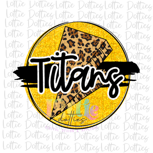Titans  Circle PNG - Titans - Sublimation design - Digital Download - Gold and Black