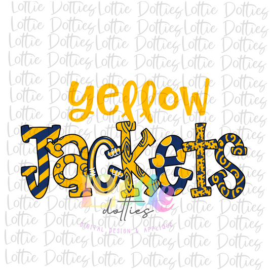 Yellow Jackets Png - Sublimation Design- Jackets  Sublimation- Digital Download