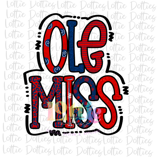 Ole Miss Png - Ole Miss Rebels Sublimation Design - Digital Download