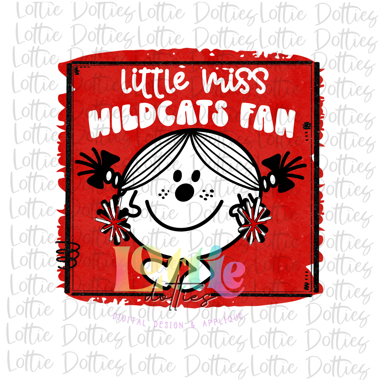 Little Miss Wildcat Fan - PNG - Wildcats Sublimation - Digital Download