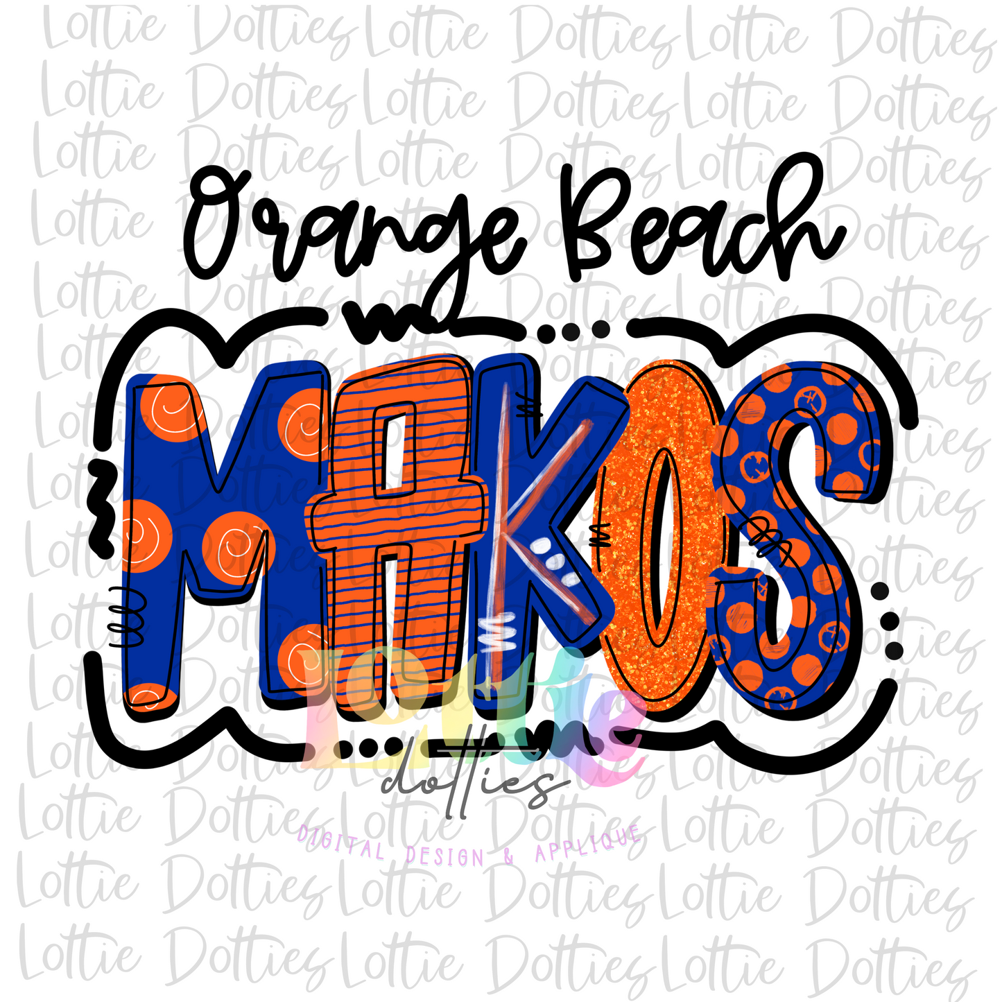 Orange Beach Makos PNG - Makos - Sublimation - Digital Download