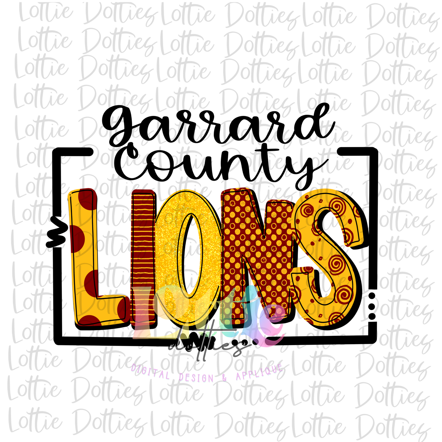 Garrard County Lions PNG - Lions -  sublimation design - Digital Download