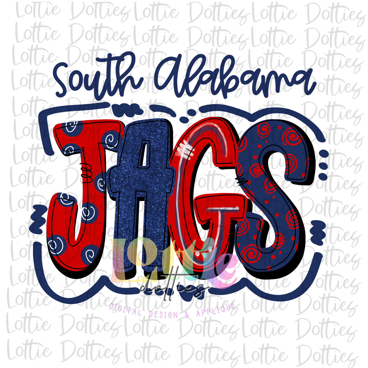 South Alabama Jags  PNG -  Jags sublimation design - Digital Download